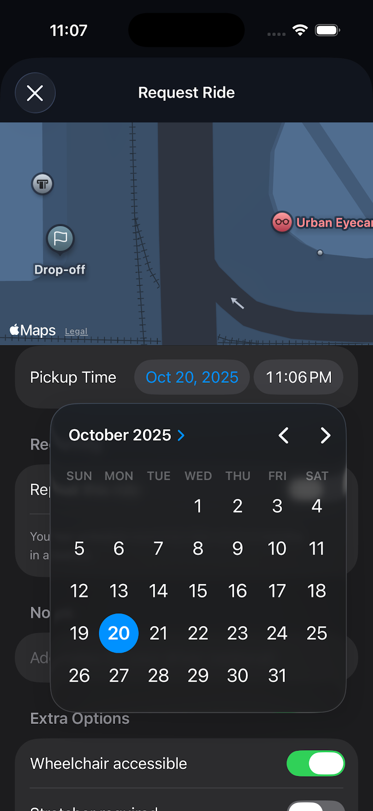 Booking a ride